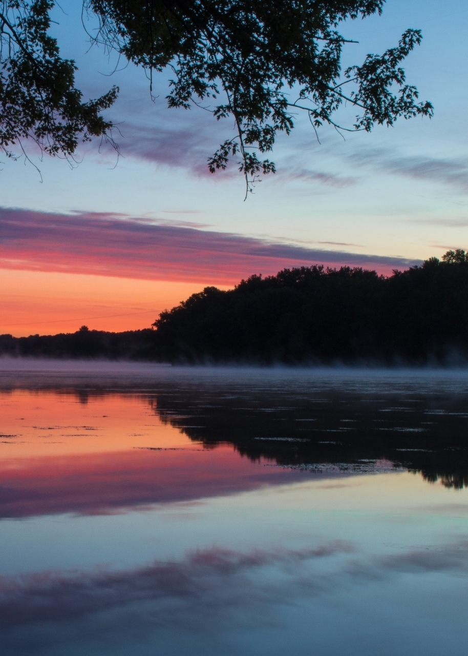 Sunrise Reflected on the Connecticut River 